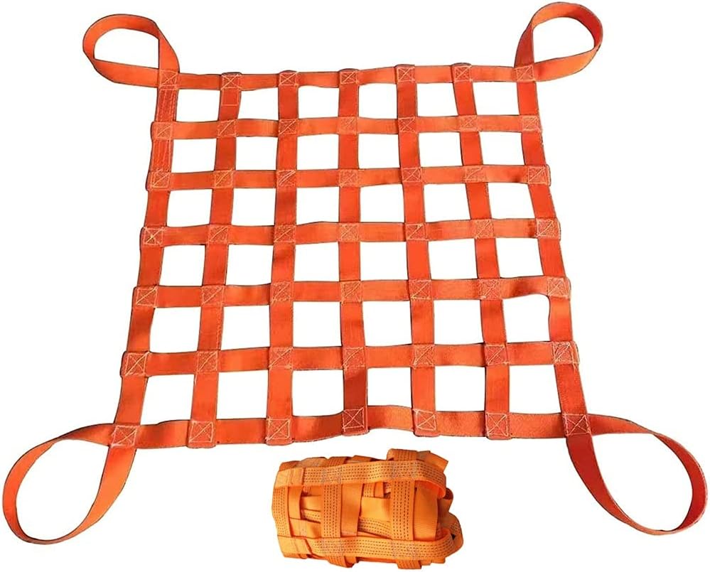 Heavy Equipment Grader - Flat Nylon Sling Hoisting Net-Lifting Net