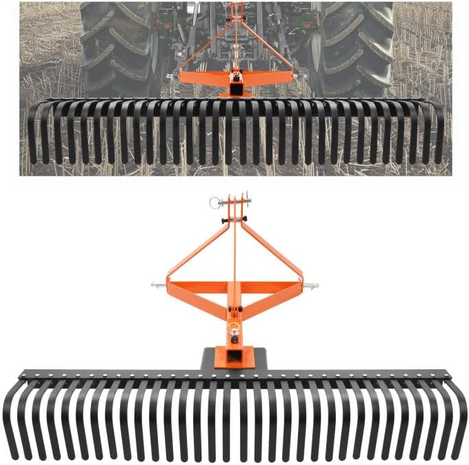 Heavy Equipment Landscaping - Landscape Rake Tow Behind Garden Tool,