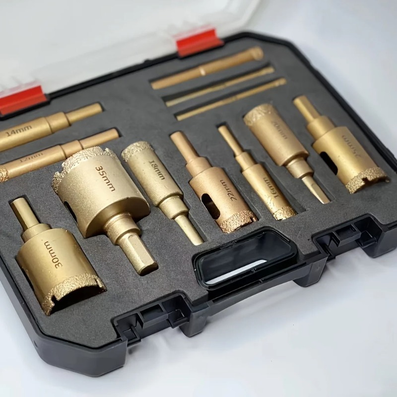 Brick Cutting Saw - 12Pcs Diamond Drill & Hole Saw