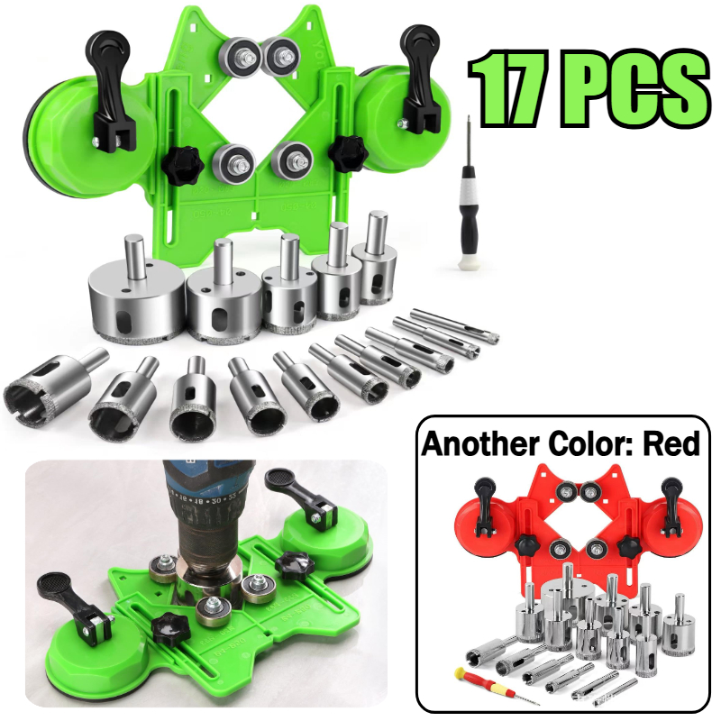 Brick Cutting Saw - 17Pcs Diamond Tile Drill Bits Set