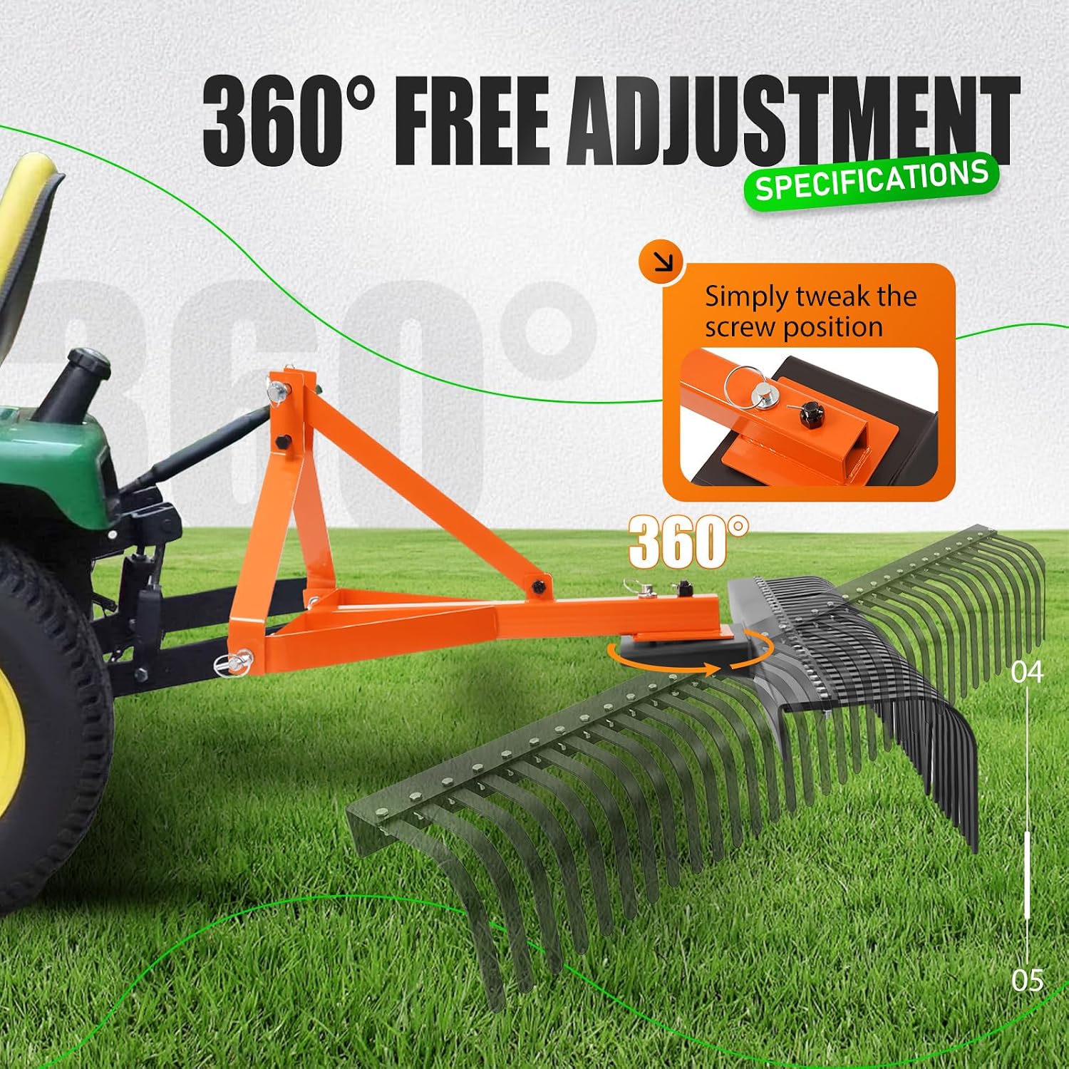 Landscape Rake Tow Behind Gard - Heavy Equipment Landscaping ulasan dan harga