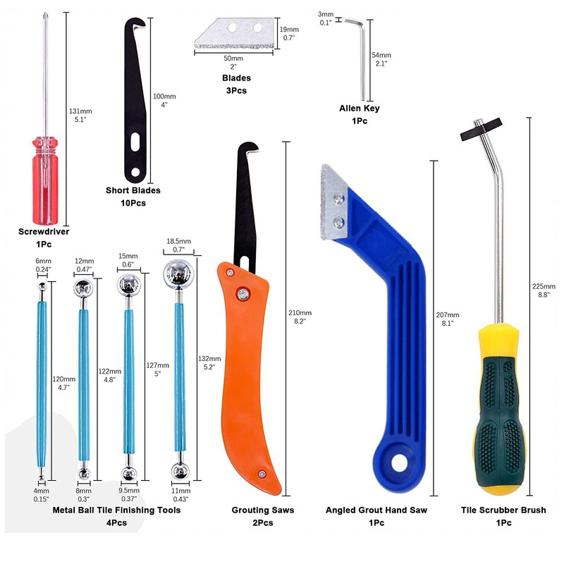 Grout Removal Tools 22 Pcs  Se - Brick Cutting Saw ulasan dan harga