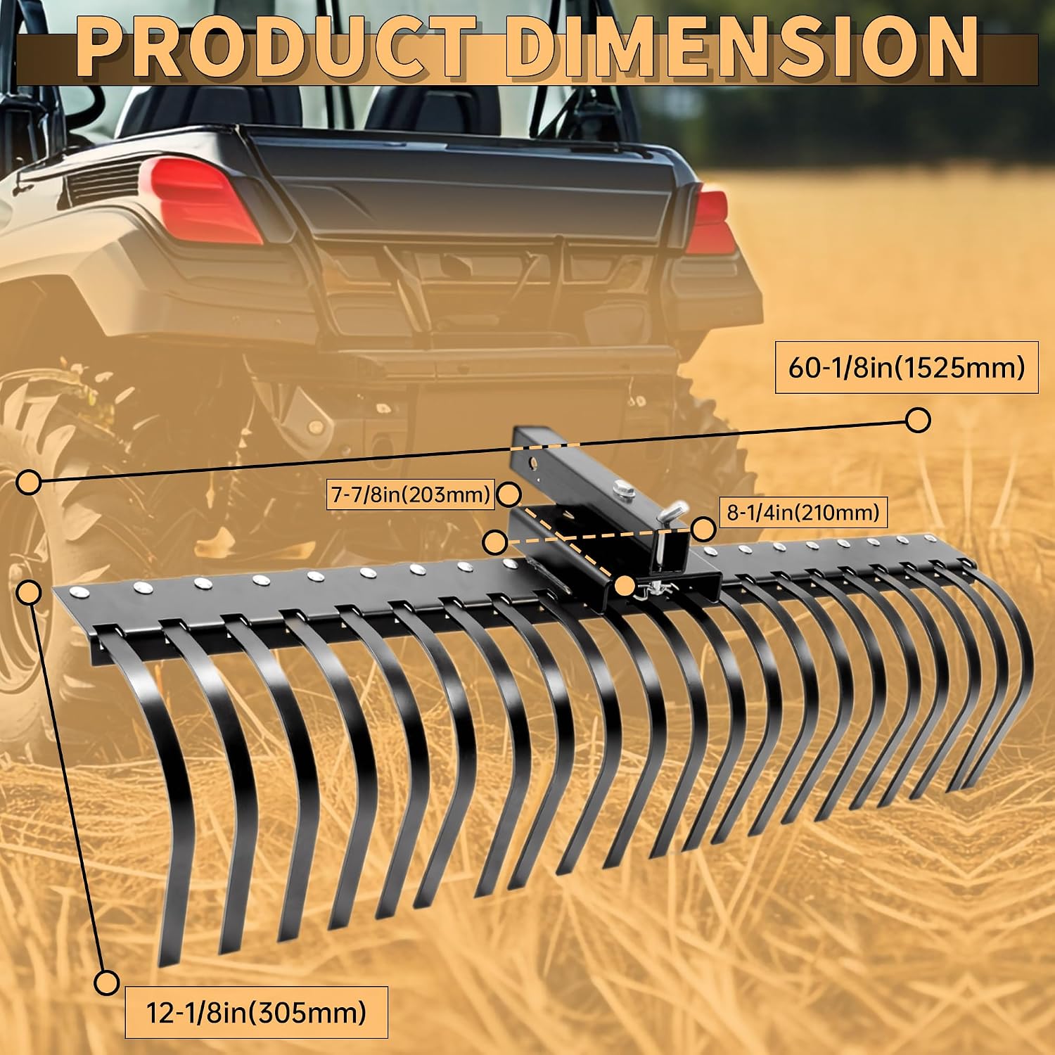 Landscape Rake Pine Straw Tow  - Heavy Equipment Landscaping ulasan dan harga