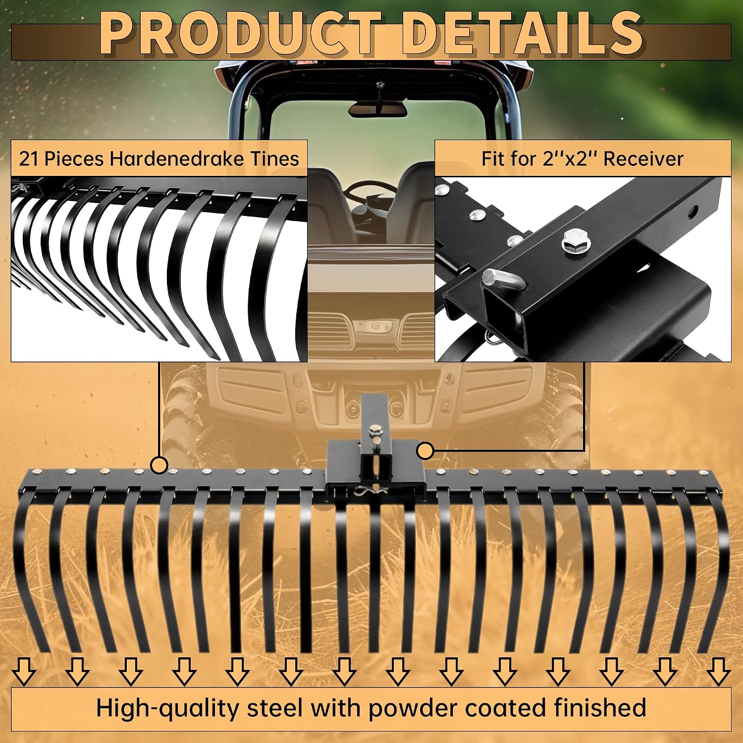 Landscape Rake Pine Straw Tow  - Heavy Equipment Landscaping ulasan dan harga