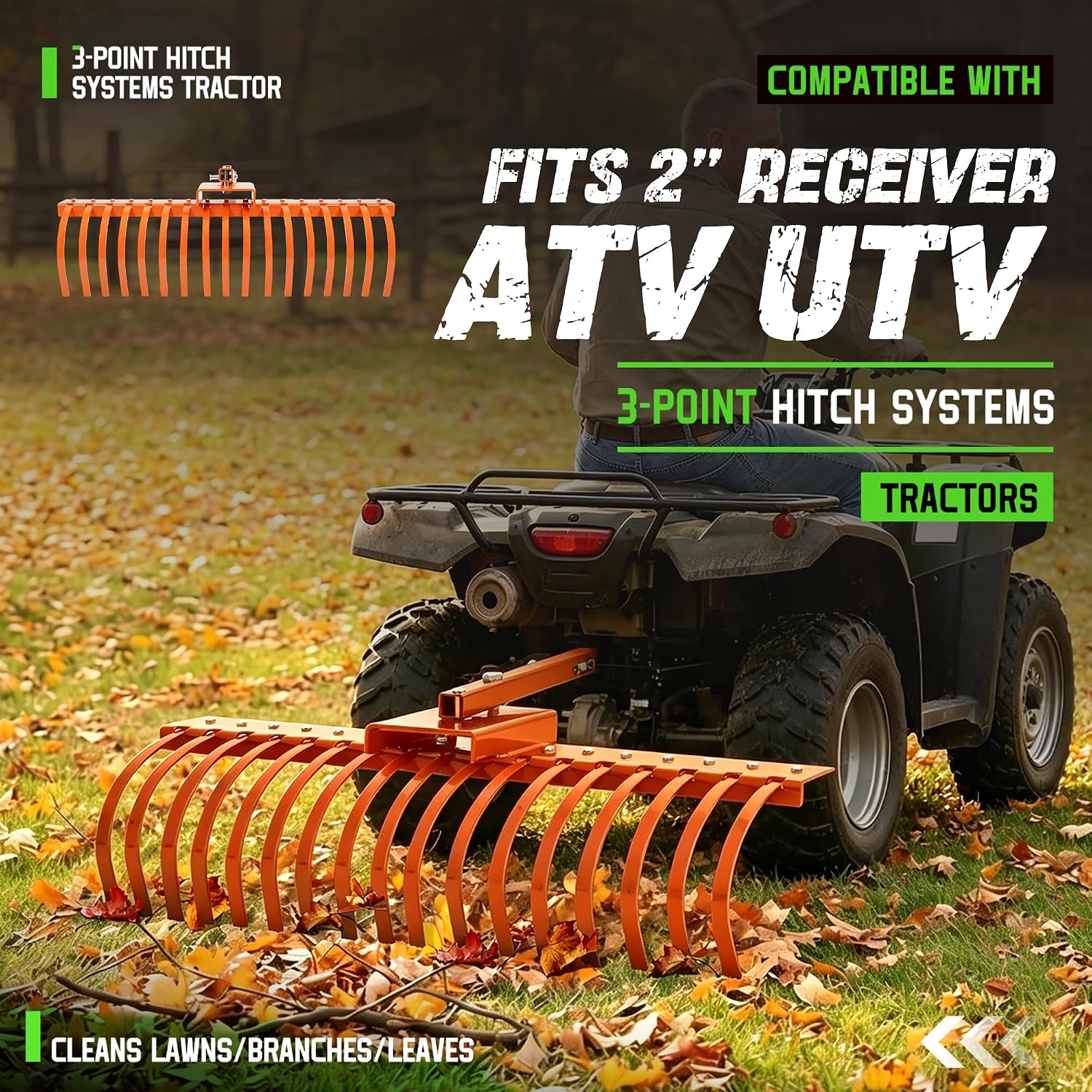 Landscape Rake Tow Behind Gard - Heavy Equipment Landscaping ulasan dan harga