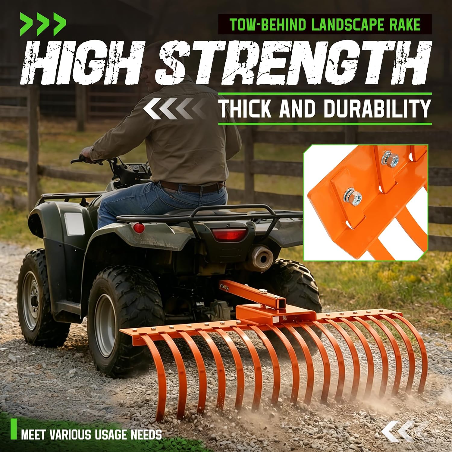Landscape Rake Tow Behind Gard - Heavy Equipment Landscaping ulasan dan harga